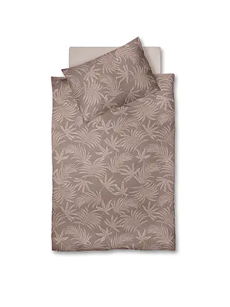 FLEURESSE | Linge de lit en satin 70x90cm/140x200cm MODERN GARDEN B Moka |